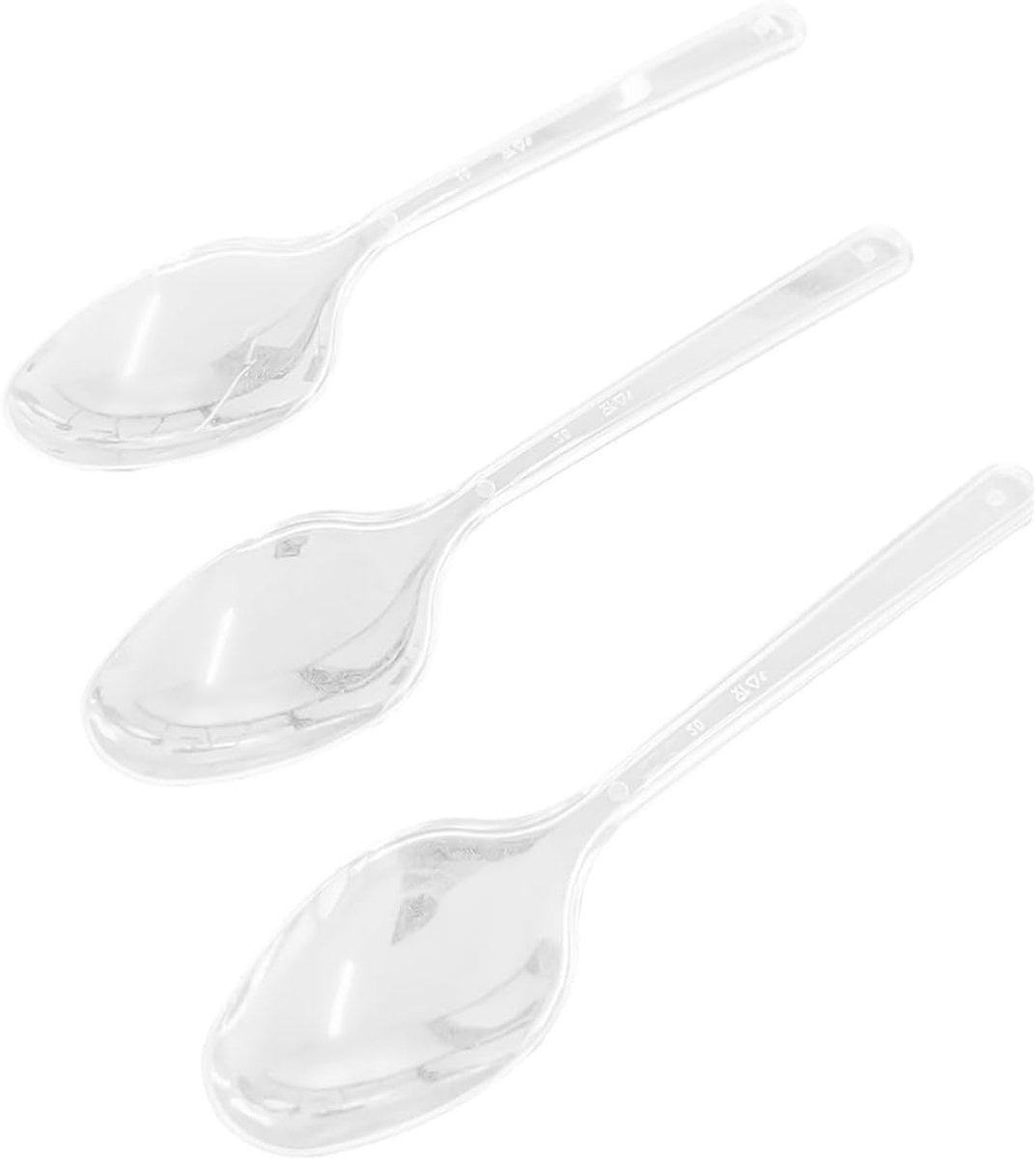 Thijox - 100 x Herbruikbare Plastic Lepel 18 cm - Vaatwasmachinebestendig, Stabiel Feestbestek voor Camping, Keuken en Kinderen