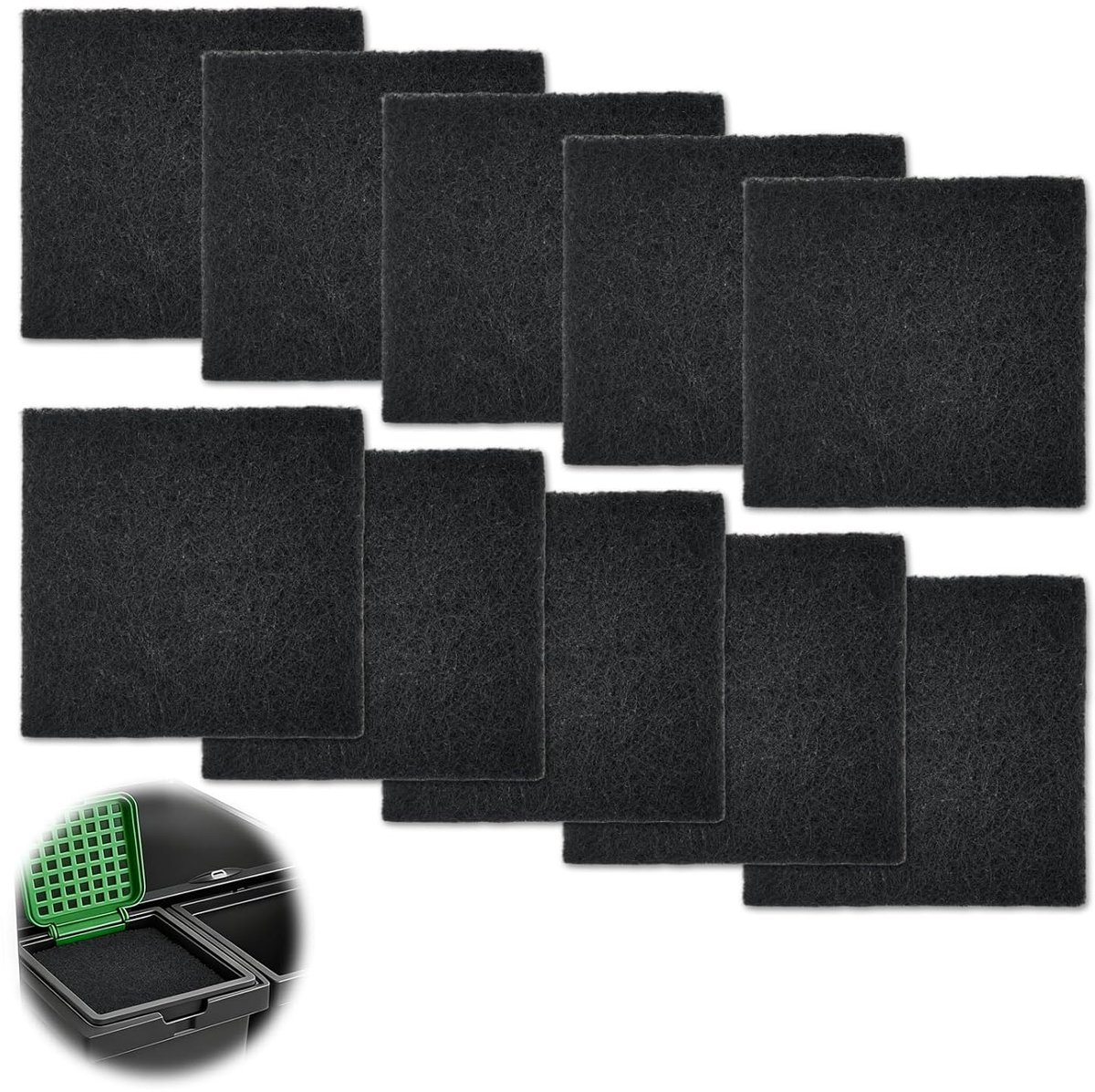 SnelShoppen - Activated Carbon Filters voor Keuken Bio Afvalbak - 10 Stuks Vervangingsfilters voor Organisch Afval - Hoogwaardige Actieve Koolstof Fil