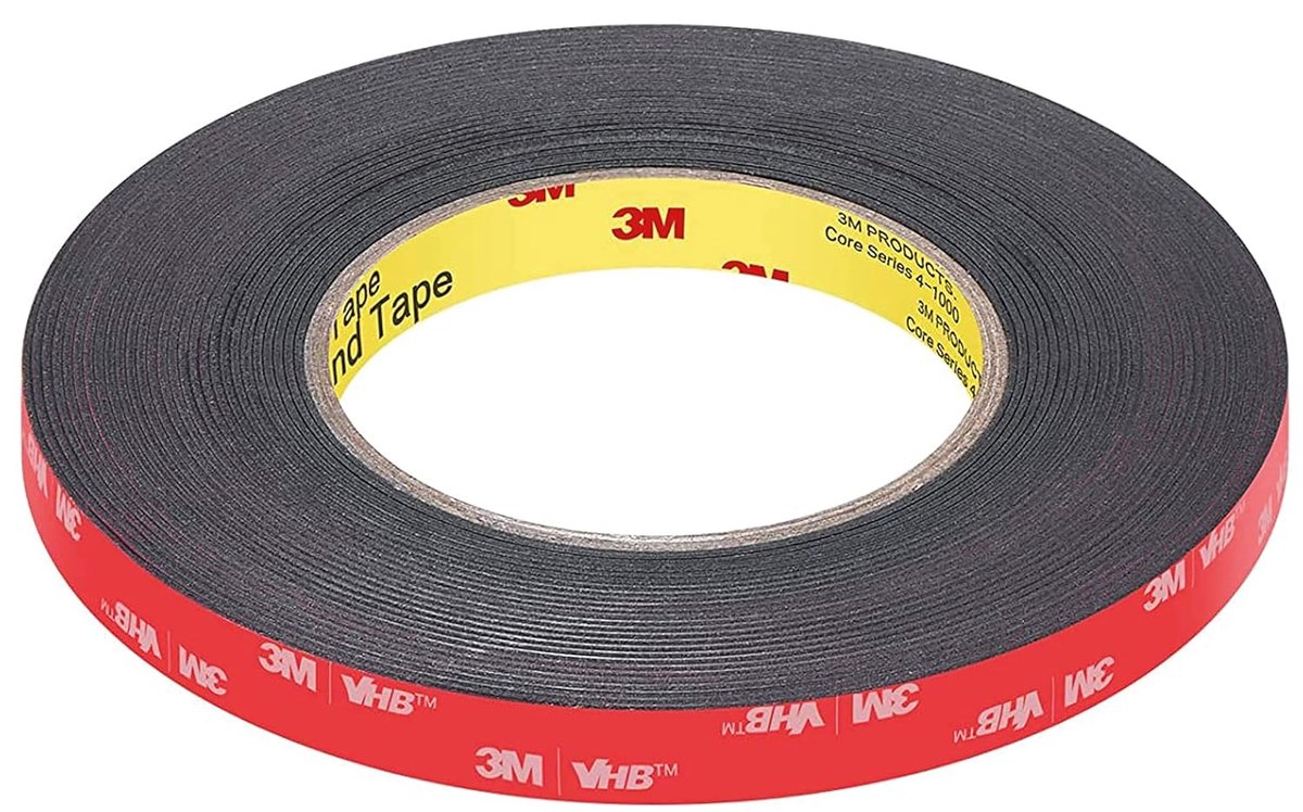 SnelShoppen - VHB 5952 Extra Sterk Acryl Universele Dubbelzijdige Foamtape Waterbestendig Hittebestendig Voor Auto, Thuis En Kantoor (12mm x 4.6m)