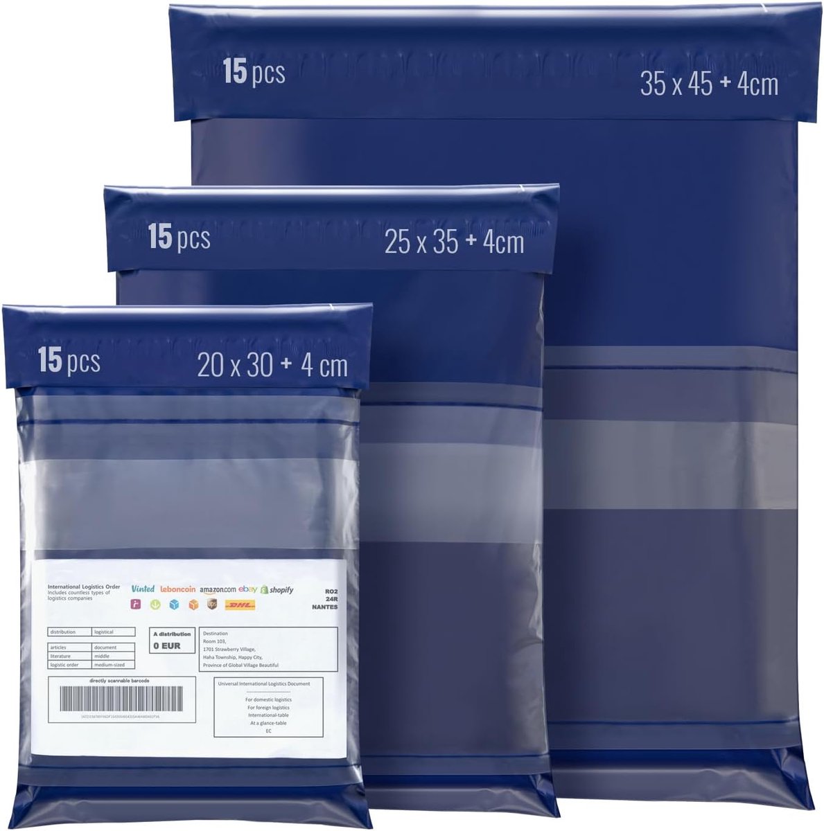 SnelShoppen - Enveloppen voor Pakketten, Sterke Verzend Enveloppen, A4 Formaat, Waterdicht, 10 Stuks, Geschikt voor Verzending en Bewaren, Perfect voo