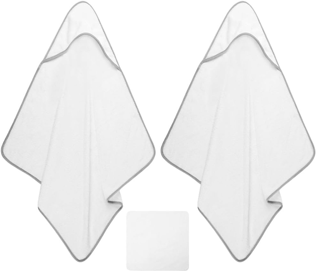 SnelShoppen - Baby Handdoek met Kap, Zachte Badhanddoeken voor Baby, Absorberende Zachte Handdoeken voor Pasgeborenen met Kap, Essentieel voor het Was