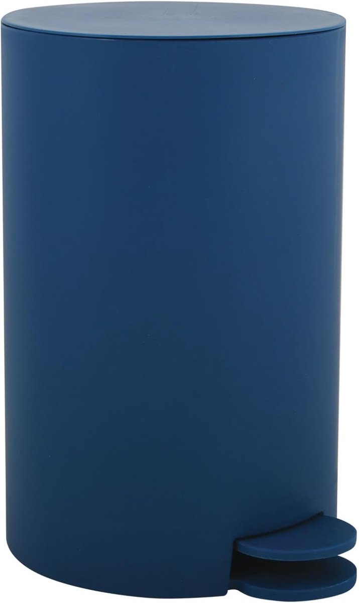 SnelShoppen - Pedalafvalbak 3 Liter - Blauw - Chic en Modern Design voor Keuken en Badkamer - Afvalscheiding met Verwijderbare Binnenemmer