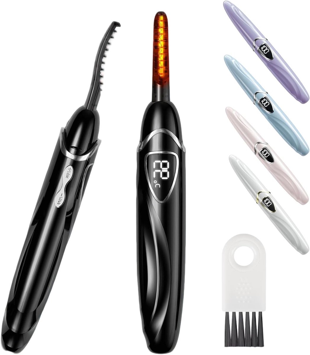 Verwarmde Wimperkruller met Nauwkeurige Temperatuurregeling, Constant Warmte en Geheugenfunctie voor Langdurige Krullen en Perfecte Wimperlook