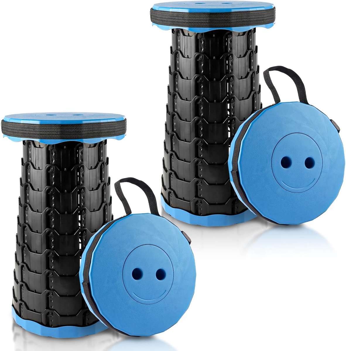 SnelShoppen - DAJAVE BK Portable Telescopic Stool - Opvouwbare Stoel, Verstelbare Vouwstoel voor Camping, Visserij, Reizen, Grillen, Wandelen, Lichtge