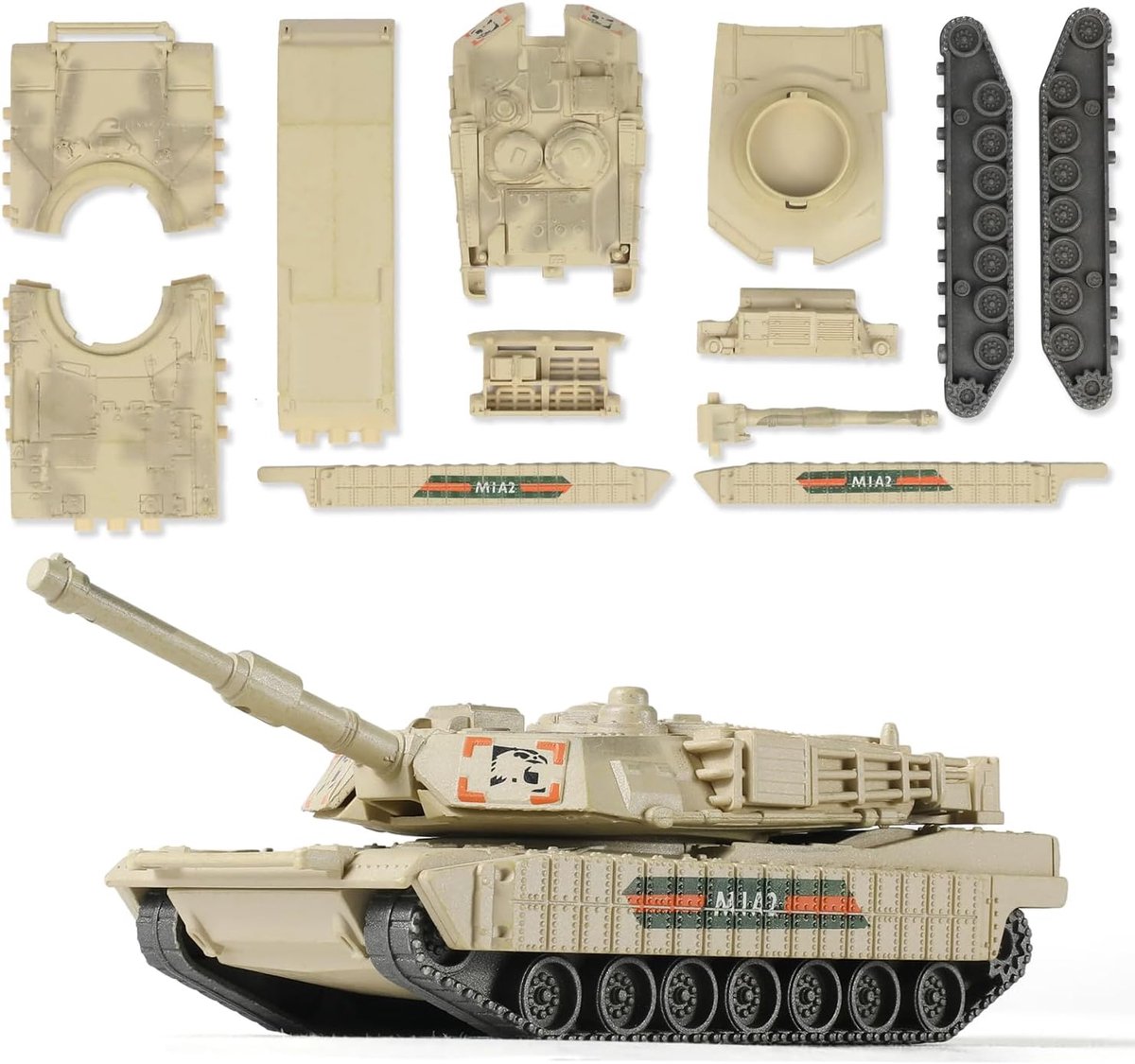 SnelShoppen - 1/72 Schaal Snelbouw M1A2 Tank Model - Militair Bouwpakket - Gedetailleerd Model van Amerikaans Gevechtsvoertuig - Perfect voor Verzamel