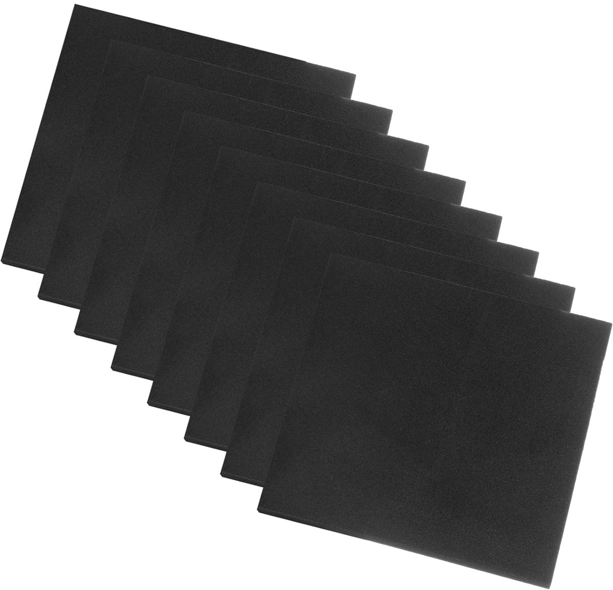 SnelShoppen - Pack van 8 Vierkante Zelfklevende Foam Pads 1/8 x 4 Inch, Niet-Slip EVA Schuim voor Auto's, Huishoudelijke Apparaten en Meubels, Zwart