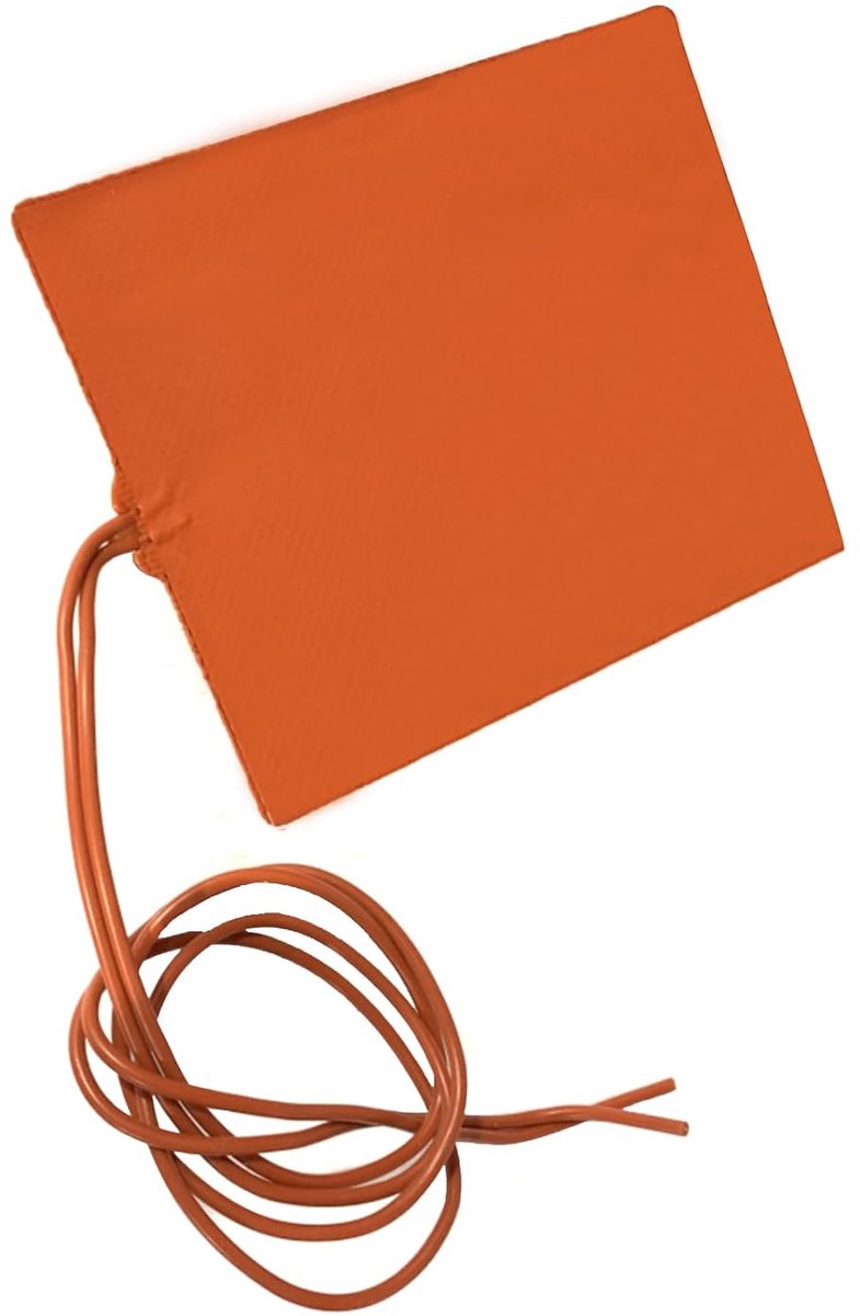 SnelShoppen - Silicone Rubber Heating Mat 100x120mm 12V 12W Verwarmingsplaat met Constante Temperatuur tot 60°C voor Tank en Gereedschap