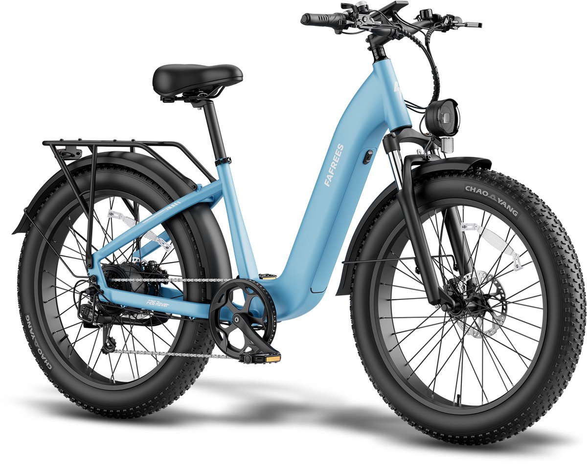 FAFREES F26 Rover Full-Size All-Terrain E-Bike – 48V 20Ah Accu, 95km Bereik, 55Nm Koppel, 26"x4.0" Vetbanden-Blauw