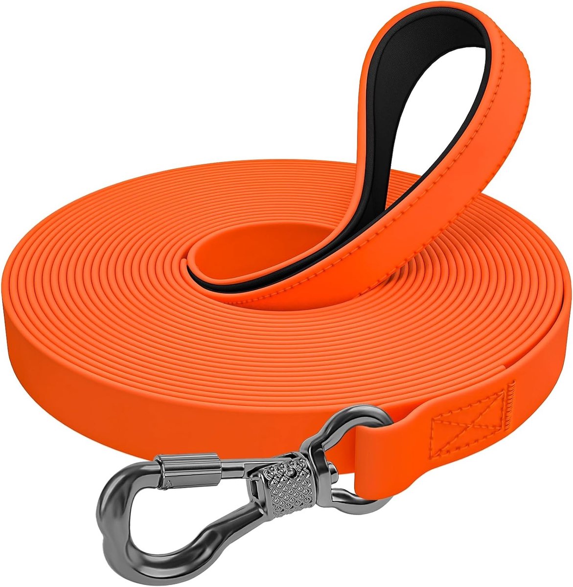 Waterdichte Herinneringslijn voor Honden van 3 tot 30 meter, Robuuste Rubberlijn met Vergrendelbare Karabijnhaak, Ideaal voor Grote en Kleine Honden