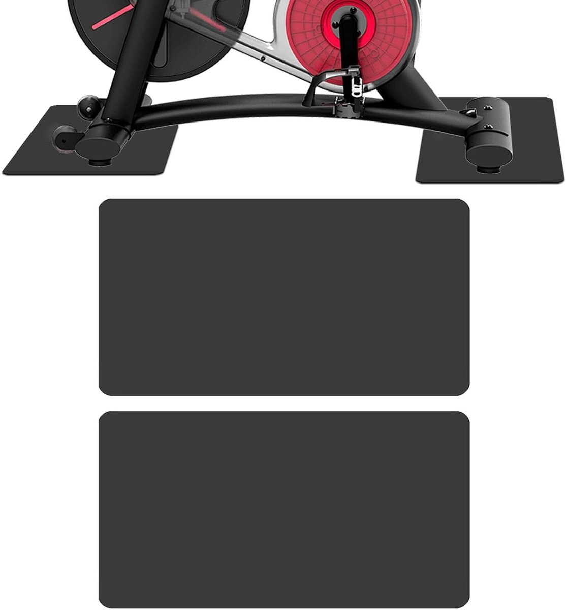 Beschermende Matten voor Sportscholen, 3 mm Dikte, Ideaal voor Thuis Fitness, Oefenfietsen en Sportapparatuur (60 x 30 cm)