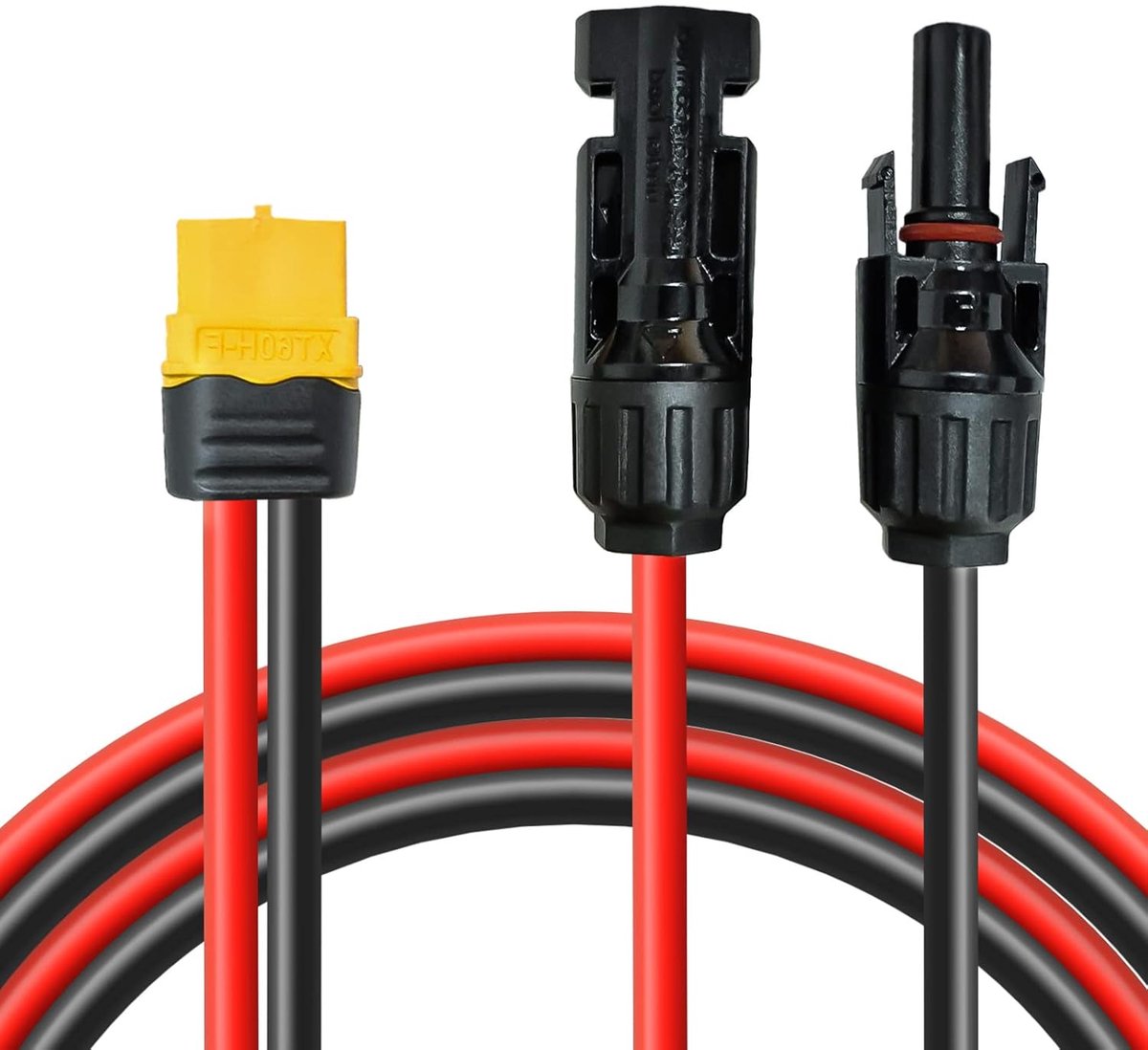 SnelShoppen - Solar Charging Cable 0.6m/3m XT60 Plug Adapter Kabel voor Solar Panelen en Powerstations - Waterproof, Hitte- en Corrosiebestendig - Ide