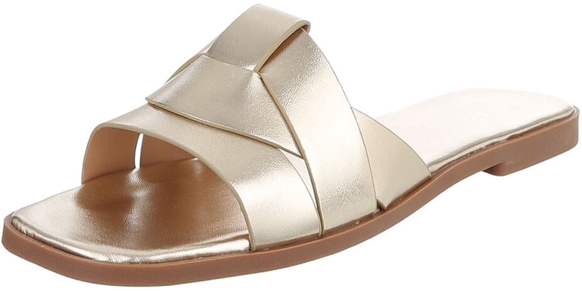 Dames slippers - gekruiste bandjes - instapmodel Mt:37