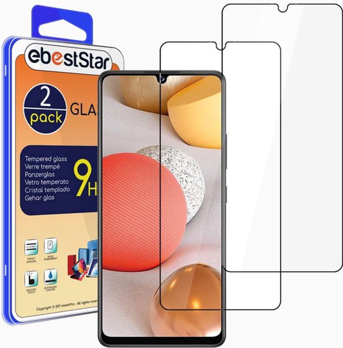ebestStar - {2 Stuks} Gehard glas geschikt voor Samsung Galaxy A42 5G, Screen Protector Cover, Schermbeschermer Tempered Glass