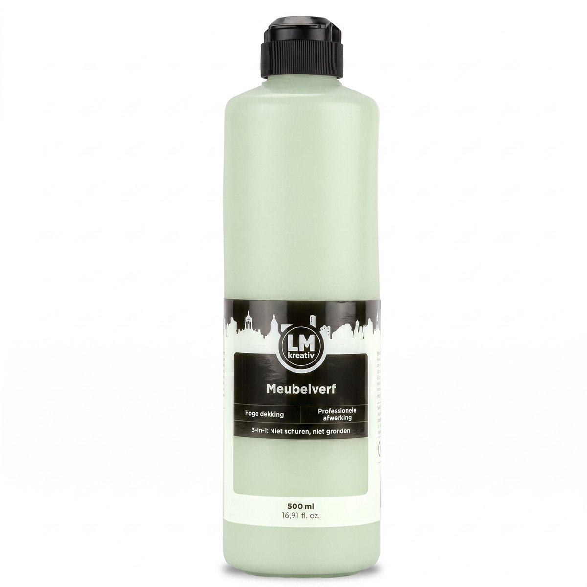 LM-Kreativ Meubelverf - Houtverf op waterbasis - Voor binnen en buiten - Milieuvriendelijk - Saliegroen - 500 ml