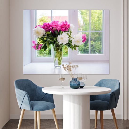 Affiche Fleurs - Pivoines - Vase - 120x90 cm