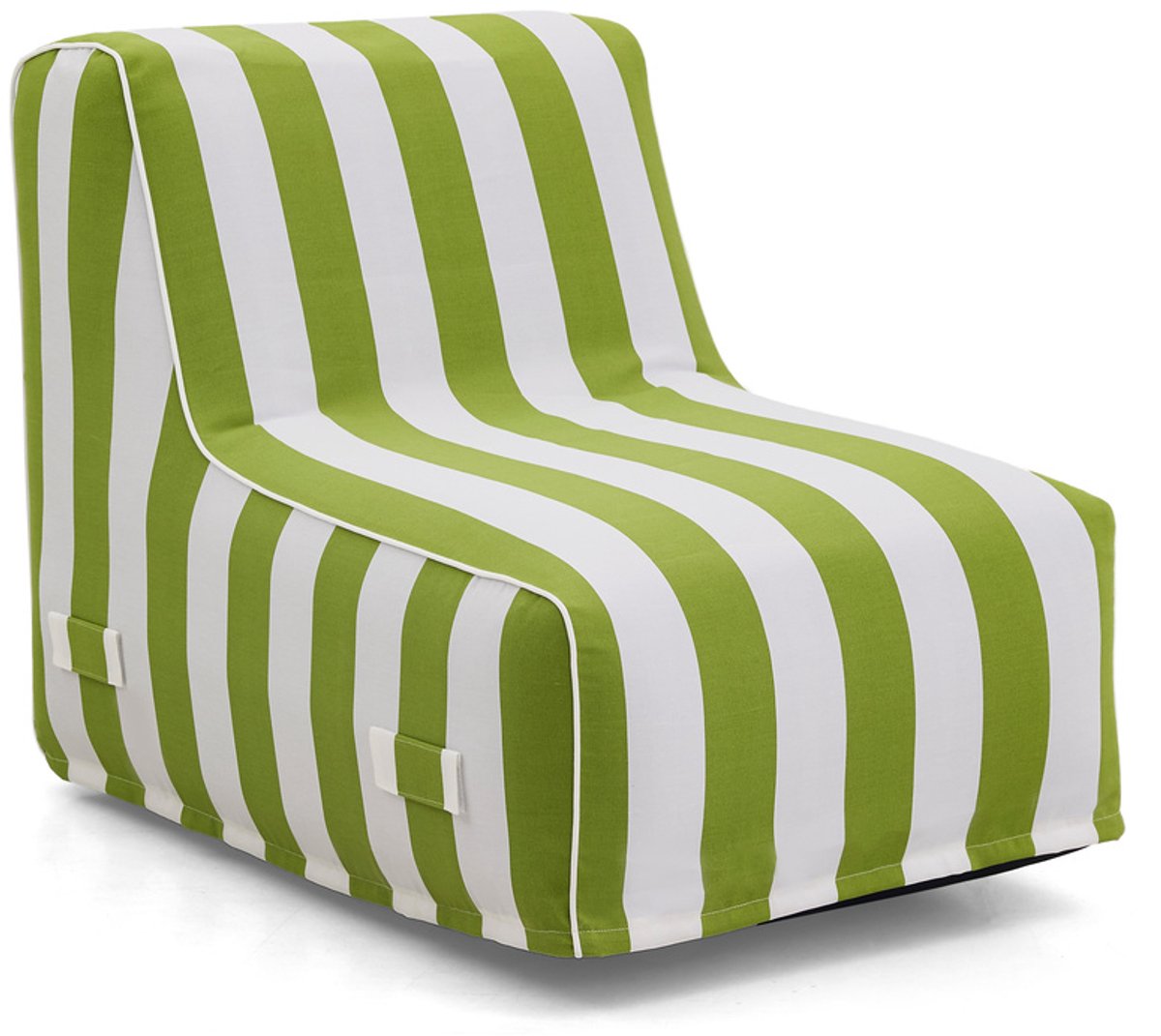 Luchtstoel / zitzak Sitzolo Air incl. voetpomp groen / wit hjh LIVING
