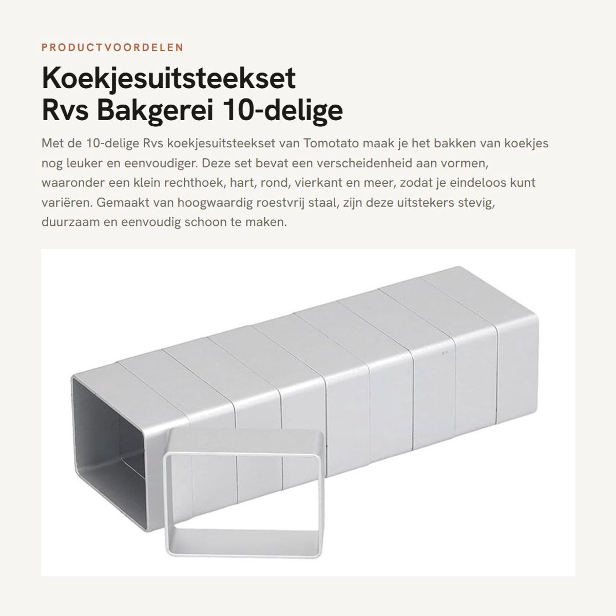 Dailygoods- Koekjesuitsteekvormen Set 10 Stuks - RVS Bakvormen - Diverse Vormen - Taartvormen - Koekjes Snijden - Duurzaam en Vaatwasserbestendig