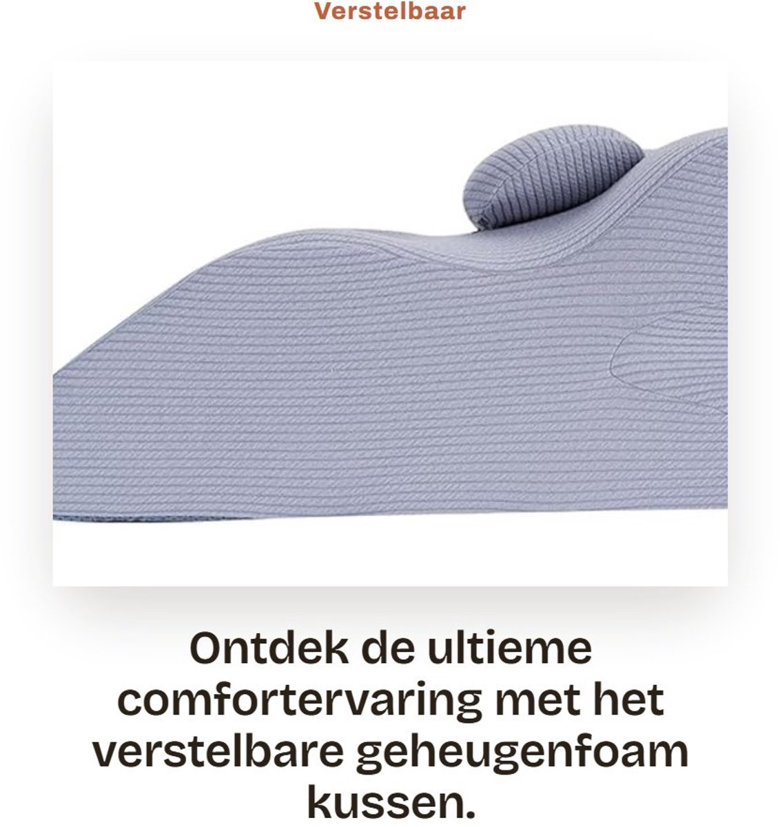 Dailygoods- Geheugenfoam Kussen Verstelbare Hoogte - Slaapkussen - Reiskussen - Lichaamskussen - Wedge Kussen - Ondersteuning voor Rug en Nek