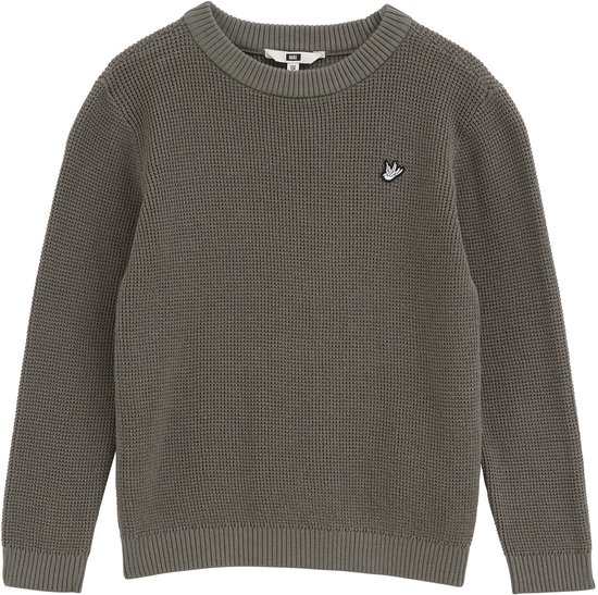 WE Fashion Jongens gebreide trui met structuur en embroidery