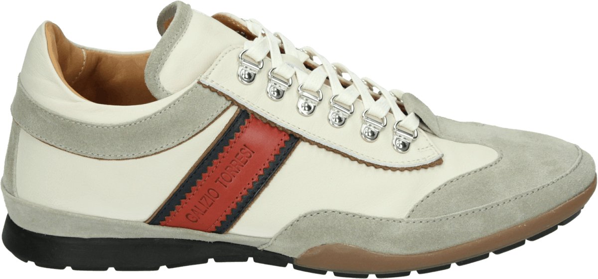 Galizio Torresi - 415568 - Lage sneakersVrije tijdsschoenenHeren sneakers - Kleur: Wit/beige - Maat: 42