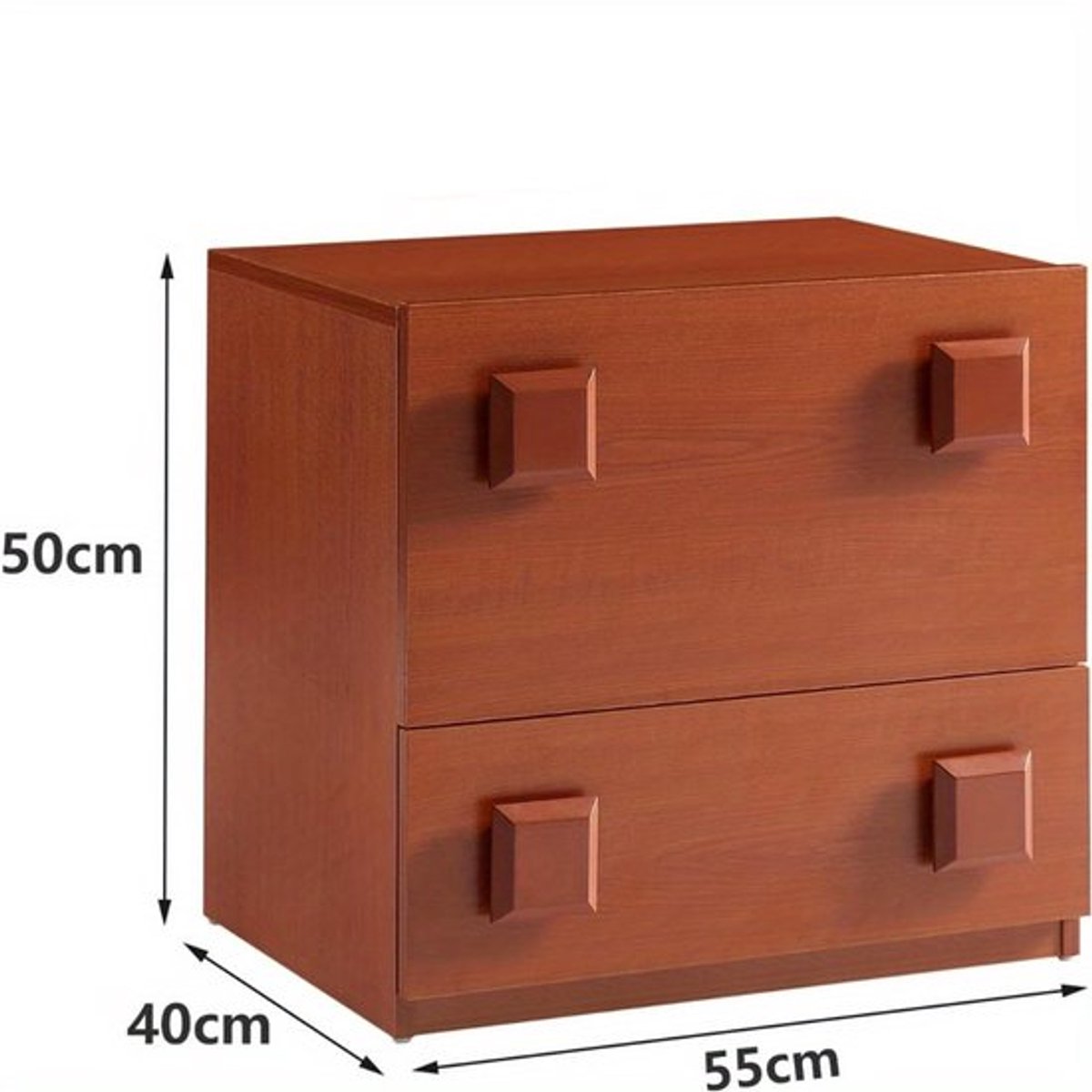 Nachtkastje – Bijzettafel – Ladekastje – Bedtafel – Opbergkast – Modern Minimalistisch – Geen Montage Nodig – Compact Met 2 Lades – Duurzaam Materiaal
