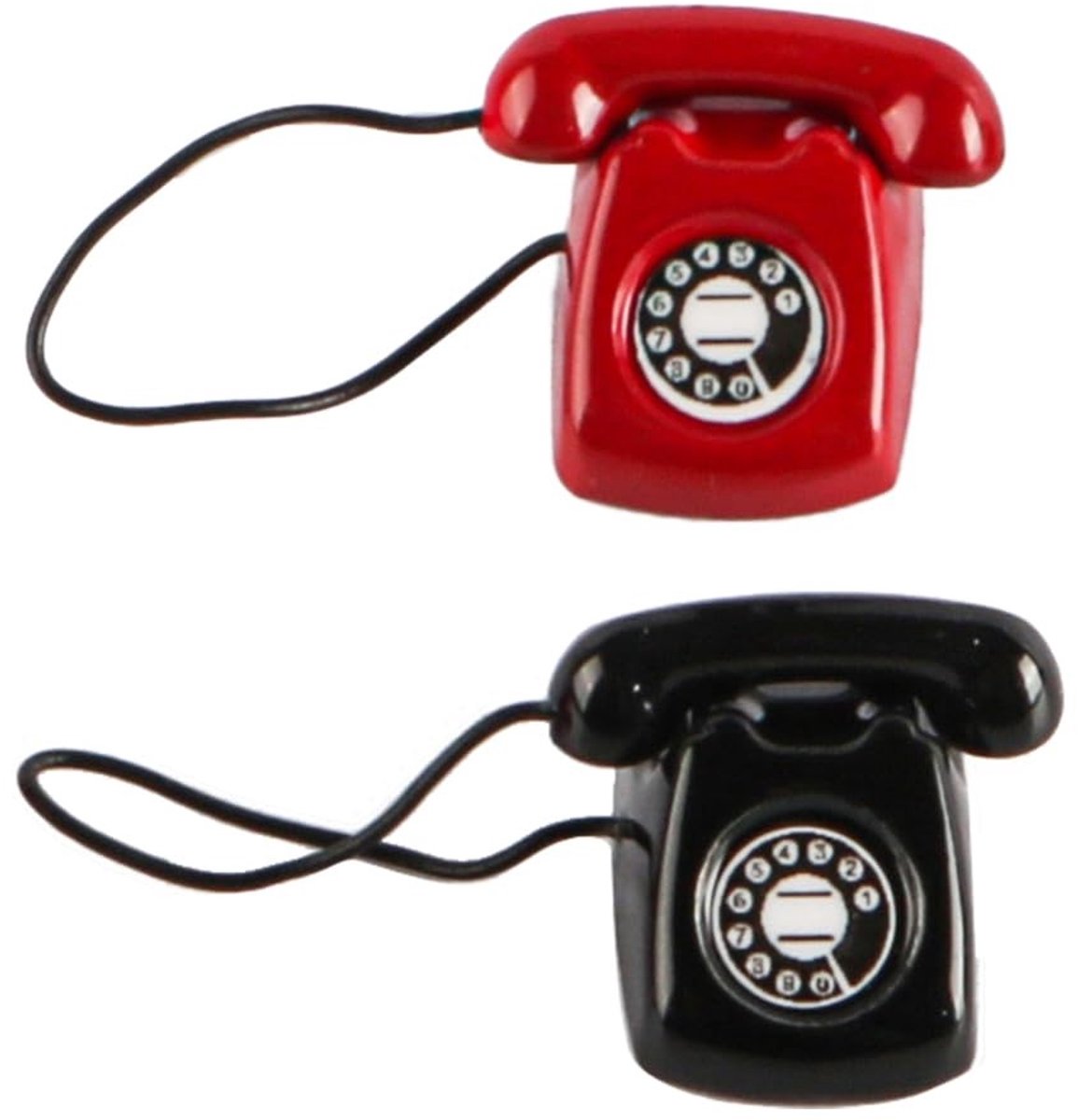 Dailygoods- Telefooncel Miniatuur Retro - Legering Decoratie - Scène Ornament - Nostalgische Charm - Hoogwaardige Afwerking - Duurzaam Materiaal - Miniatuur Telefoon