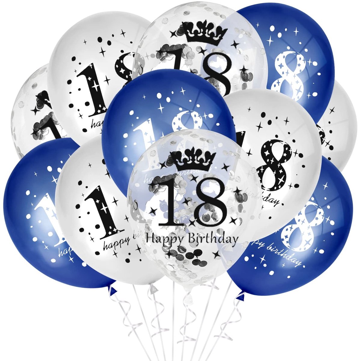 Dailygoods - GoldRock Verjaardagsdecoratie ballon blauw (blauwe ballon 18)