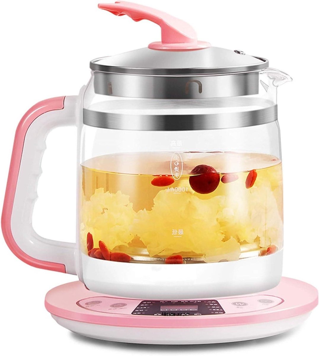 Glazen Waterkoker - Gezondheidsketel Theepot - Thee Koffie Zetten - 18 Slimme Kookmenu's - 1.8 Liter - B