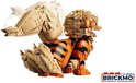 LEGO Arcanine figuur, zittend, met een bewegende staart.