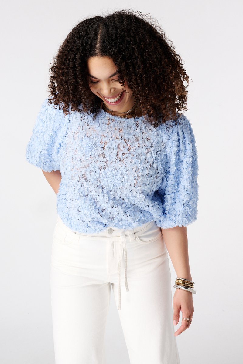 MS Mode Top Top met 3D bloemen