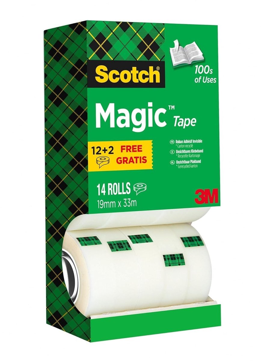 Omgoods - Scotch Magic Plakband, Set van 14 Rollen