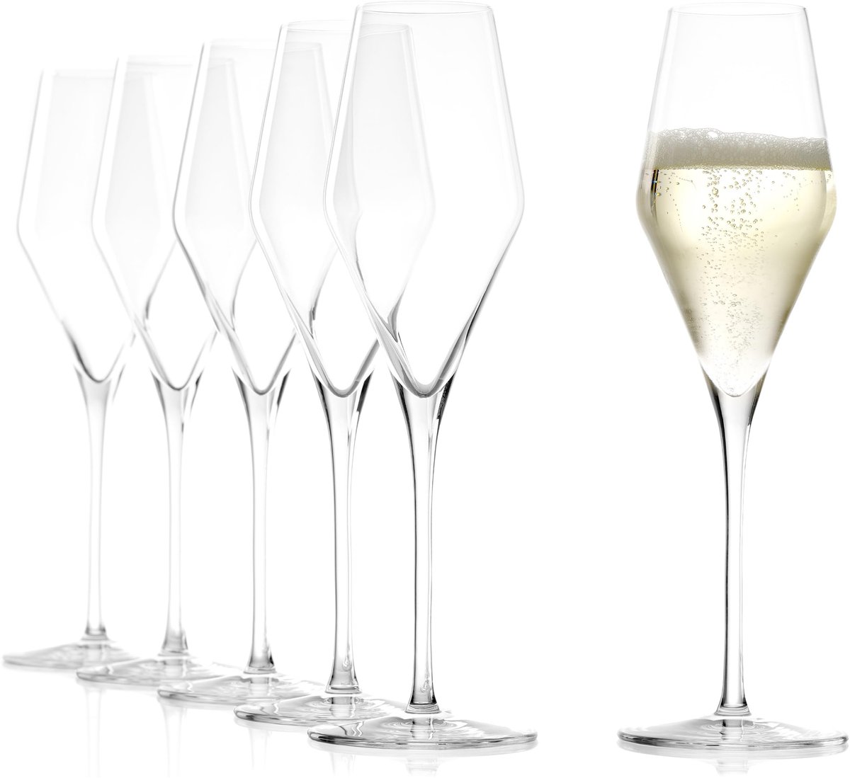 Omgoods - Set van 6 Elegante Champagneglazen voor Prosecco