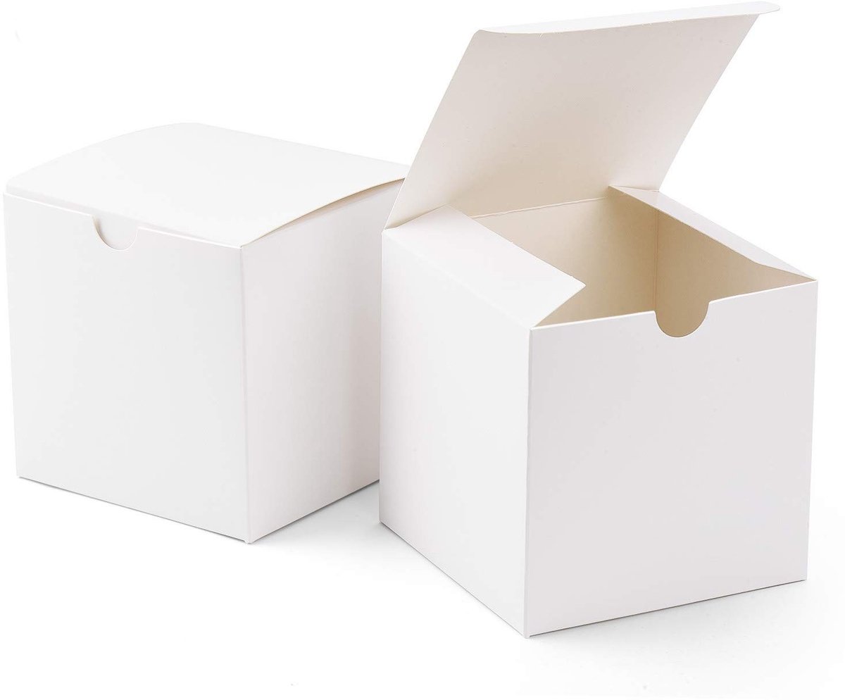 Omgoods - Set van 50 Kraft Papieren Cadeau Dozen met Deksel