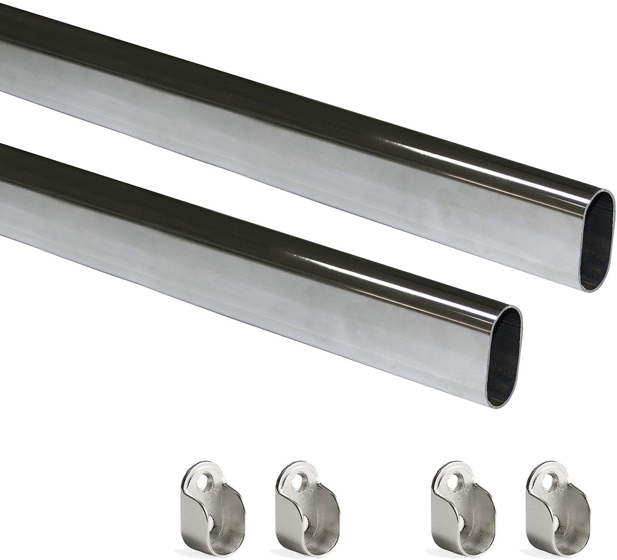 Omgoods - Kledingrail van Chroom voor Kasten