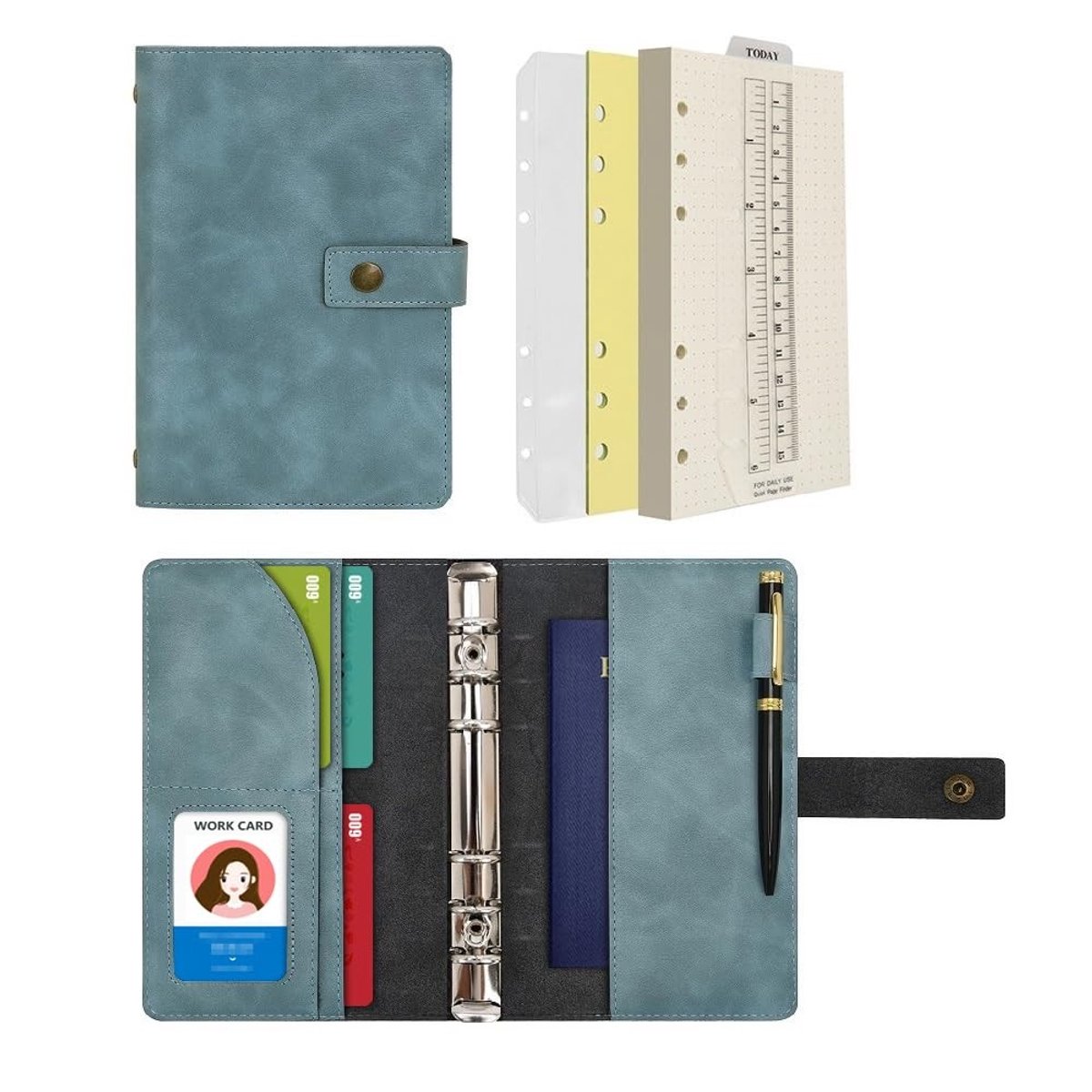 Omgoods - Refillable Leather Journal met Dotted Grid Papier