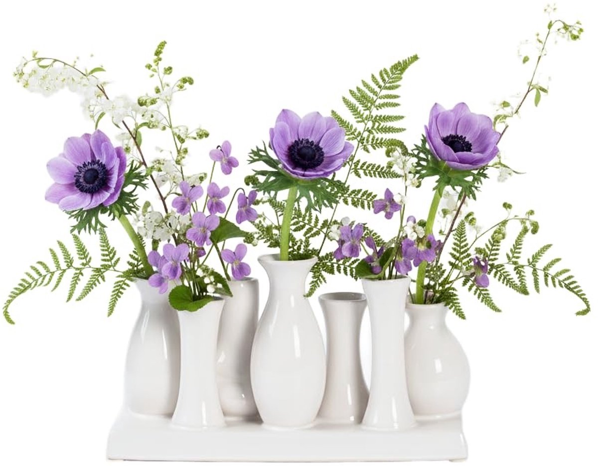 Omgoods - Set van 7 Moderne Keramische Vazen voor Huisdecoratie