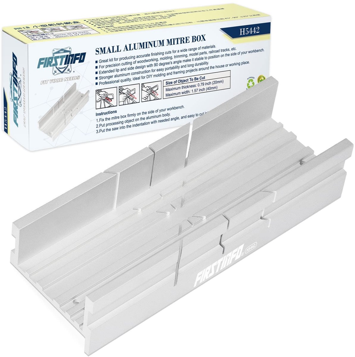 Omgoods - FIRSTINFO Metalen Verstekbak 5,5 Inch - Voor Handzaag en Modelbouw