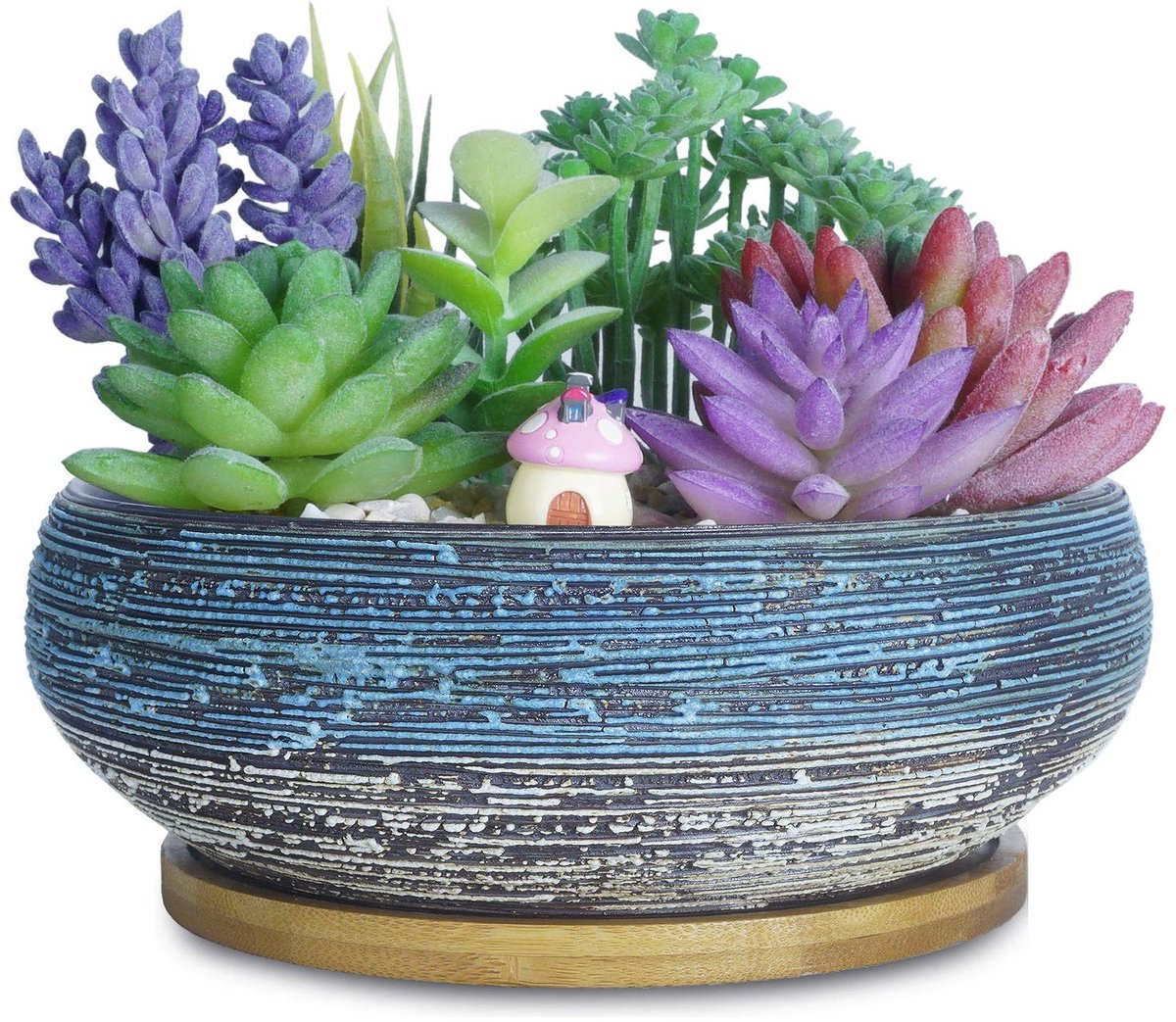 Omgoods - Grote Ronde Succulent Pot met Afvoer voor Binnen/Buiten