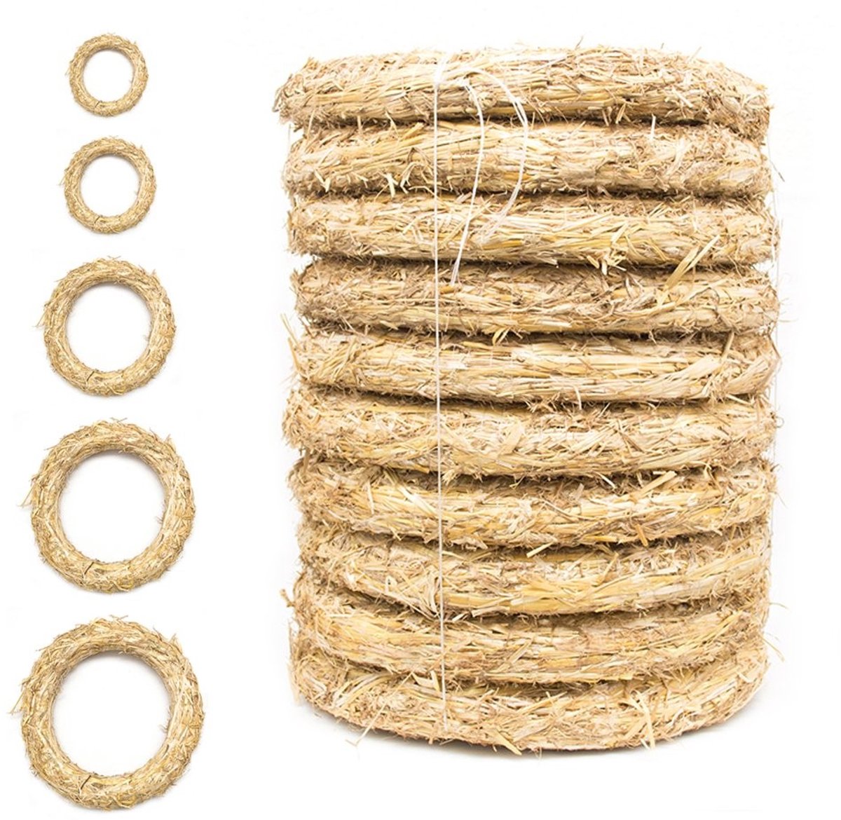 Omgoods - Set van 10 Strokransen Ø 30 cm voor Decoratie