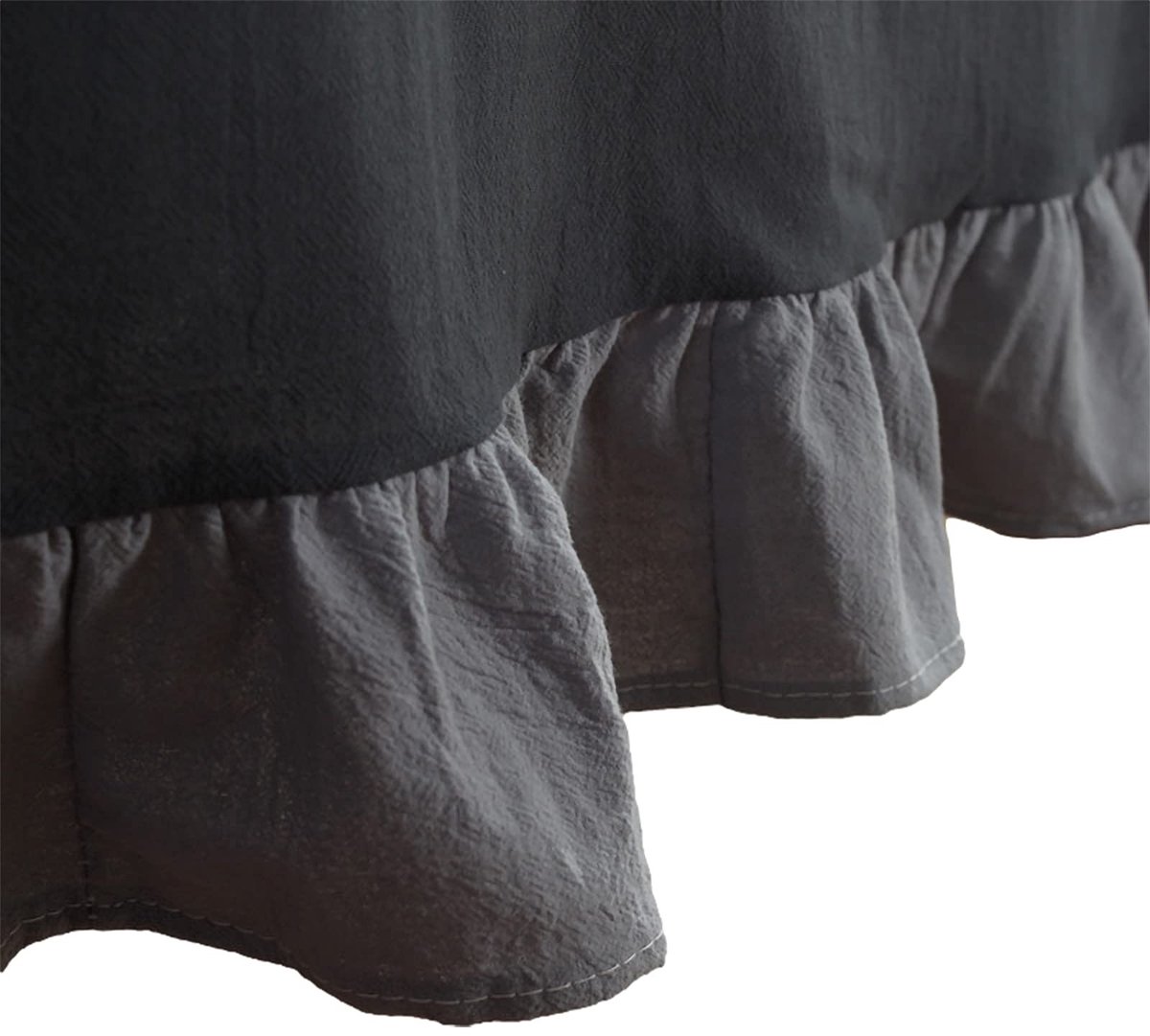 Omgoods - Linnen Tafellaken Rimpel Grijs 120 x 160 cm