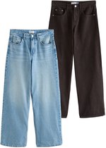 Next - Dames - Set van 2 jeans met wijde pijpen - Blauw