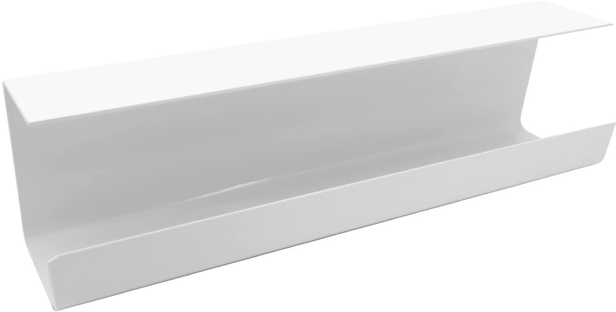 Omgoods - Kabeldoorvoer voor Bureau, Kabelbak voor Kantoor en Thuis, Wit, 40 x 8.5 x 10.5 cm