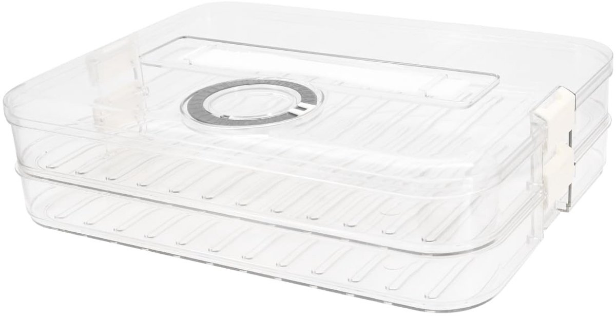 Omgoods - 2-Layer Diepvries Opslagcontainer voor Dumplings met Deksel