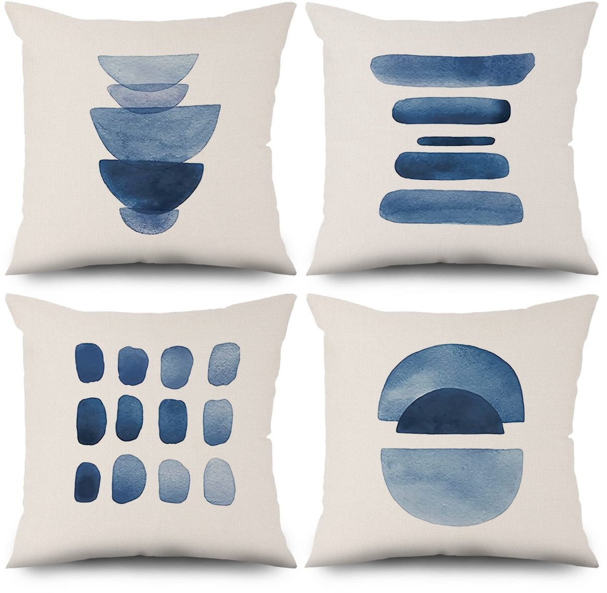 Omgoods - Set van 4 Boho Kussenhoezen 45 x 45 cm