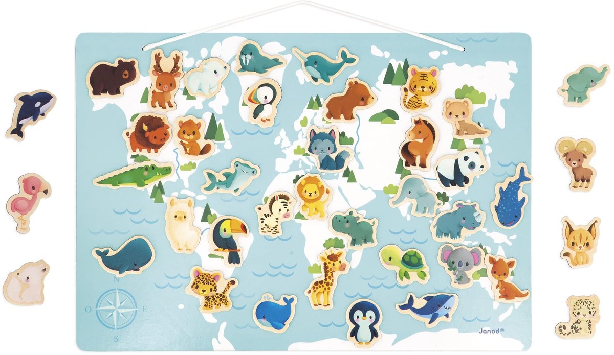 Omgoods - Magnetisch Wereldpuzzel voor Kinderen
