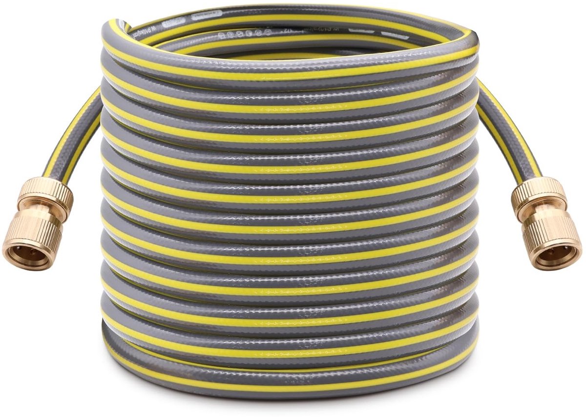 Omgoods- Tuinslang 5 meter - Flexibele Slang - Messing Connectoren - Knikbestendig - Tuinslanghouder - Perfect voor Besproeien - Waterslang