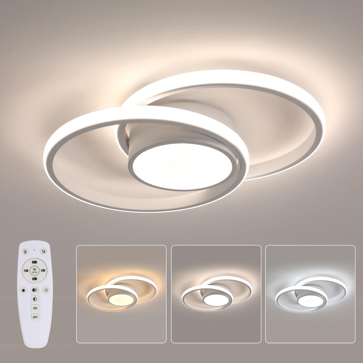 Omgoods - Dimbare LED Plafondlamp met Afstandsbediening 40W