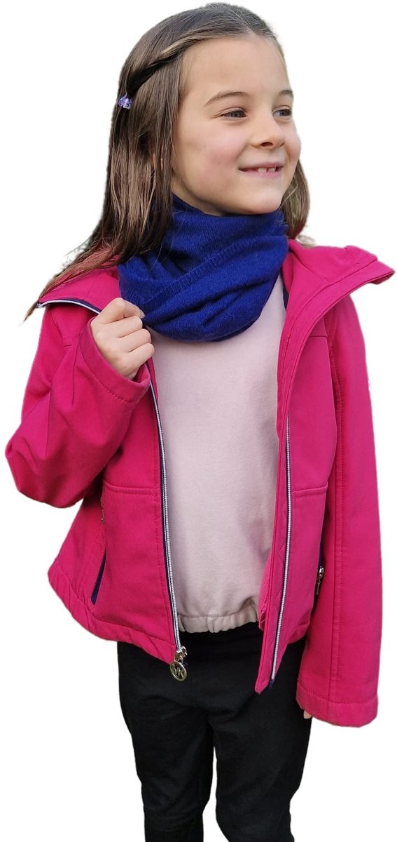 Omgoods - Pure Cashmere Snood voor Kinderen in Marineblauw