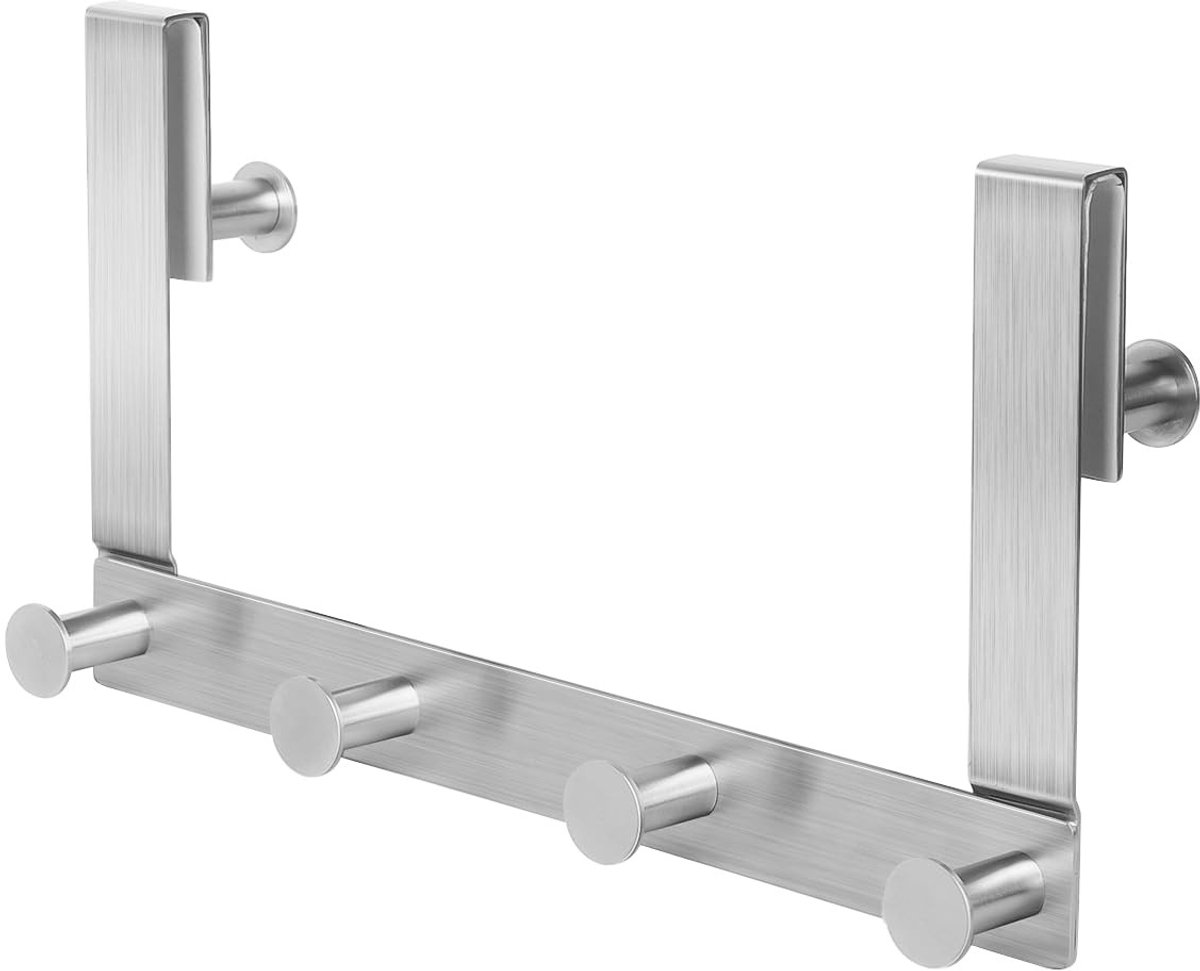 Omgoods - Douchewand Haken Zonder Boren - RVS met Rubberen Bescherming 10-12mm Glas