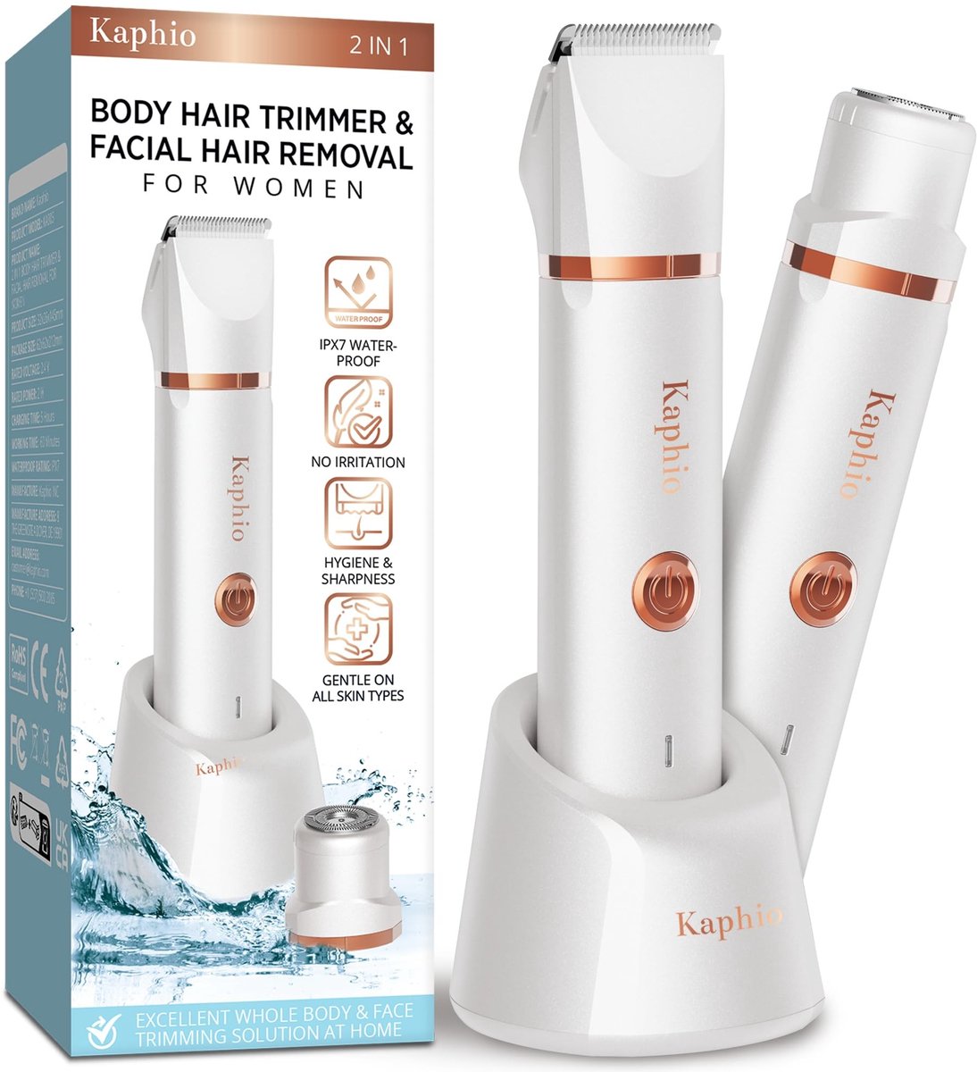 Omgoods - Draadloze Bikini Trimmer voor Vrouwen met Oplaadbare Scheermesjes